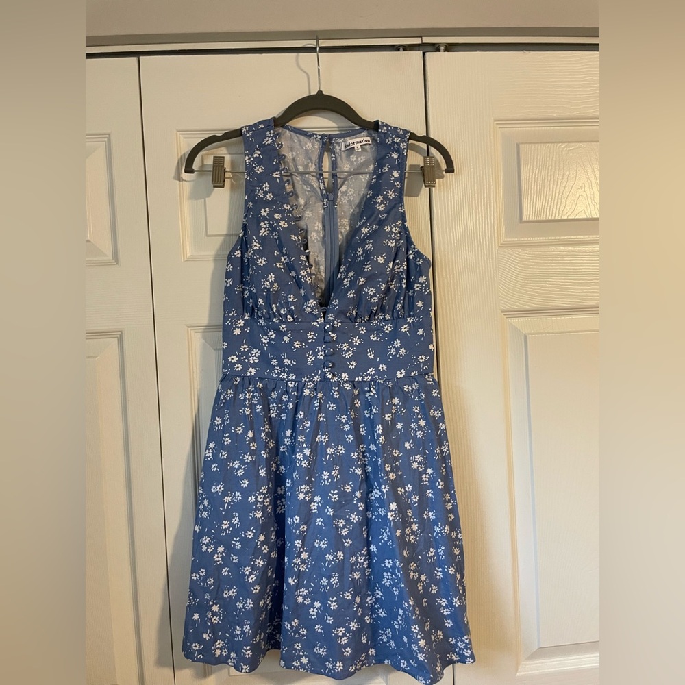 Reformation Blue Floral Dress